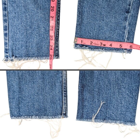 Denim Company Women's 4 Hi Rise Distressed Hem Boyfriend Jeans - Picture 6 of 8